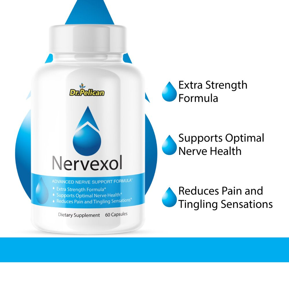 Nervexol- Nerve Support- 2 Bottles- 120 Capsules- Dr. Pelican