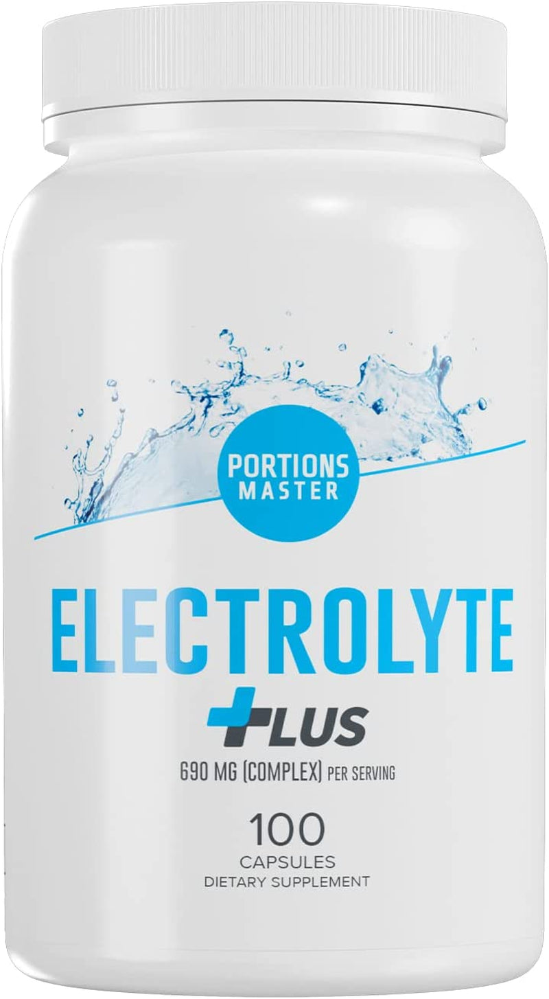 Portions Master Electrolyte - Vitamin D3 + Bioperine for Enhanced Absorption - 690Mg (Complex) - 100Ct Vegetable Capsules