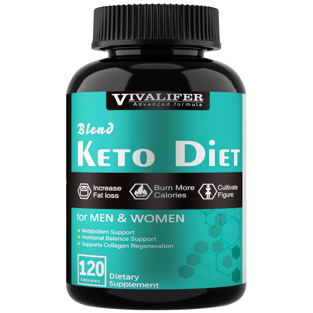 VIVALIFER Keto Pills, 120 Capsules Appetite Suppressant for Weight Loss, Fat Burners for Women & Men