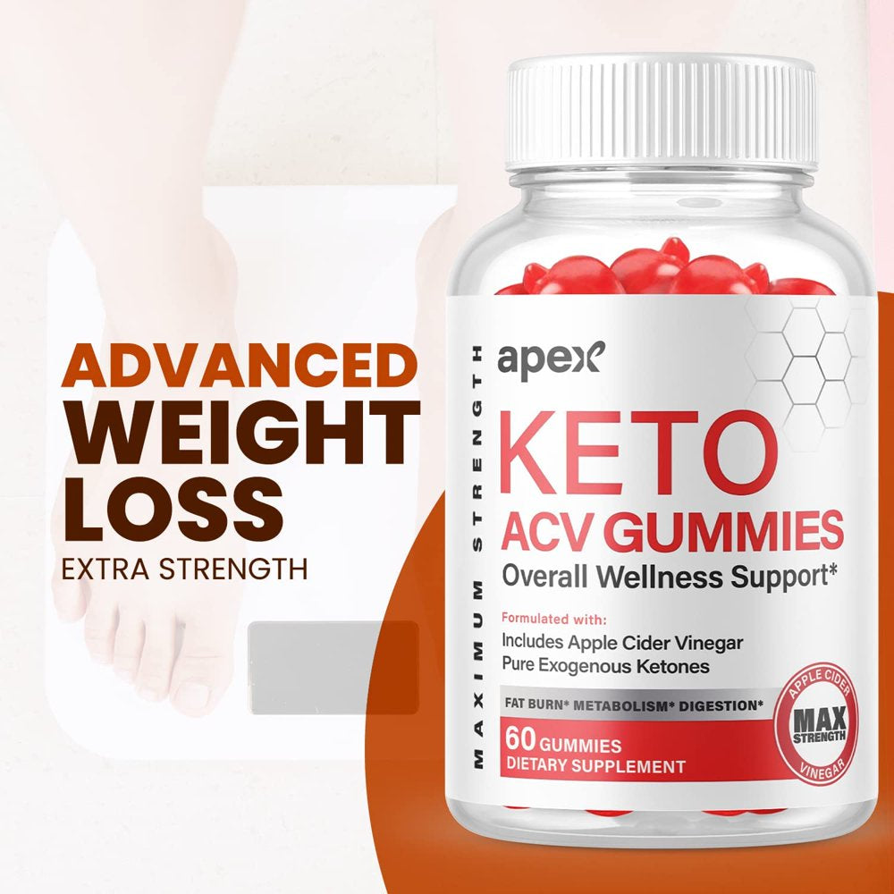 (2 Pack) Apex Keto ACV Gummies - Supplement for Weight Loss - Energy & Focus Boosting Dietary Supplements for Weight Management & Metabolism - Fat Burn - 120 Gummies