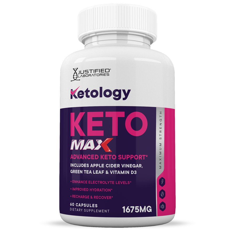 (5 Pack) Ketology Keto ACV MAX Pills 1675Mg Dietary Supplement 300 Capsules