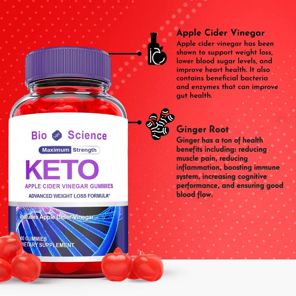 (1 Pack) Bioscience Keto ACV Gummies - Energy & Focus Boosting Dietary Supplements for Weight Management & Metabolism - Fat Burn - 60 Gummies