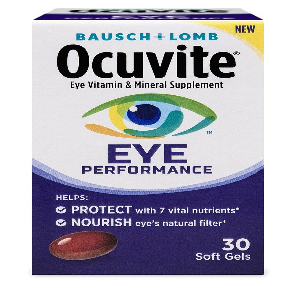 Ocuvite Bausch + Lomb Eye Performance Formula Soft Gels, 30 Count