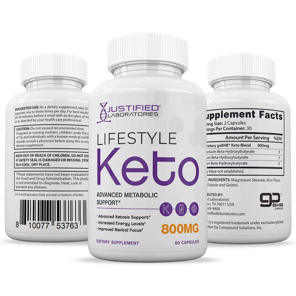 (10 Pack) Justified Laboratories Lifestyle Keto Pills Gobhb® Supplement 600 Capsules