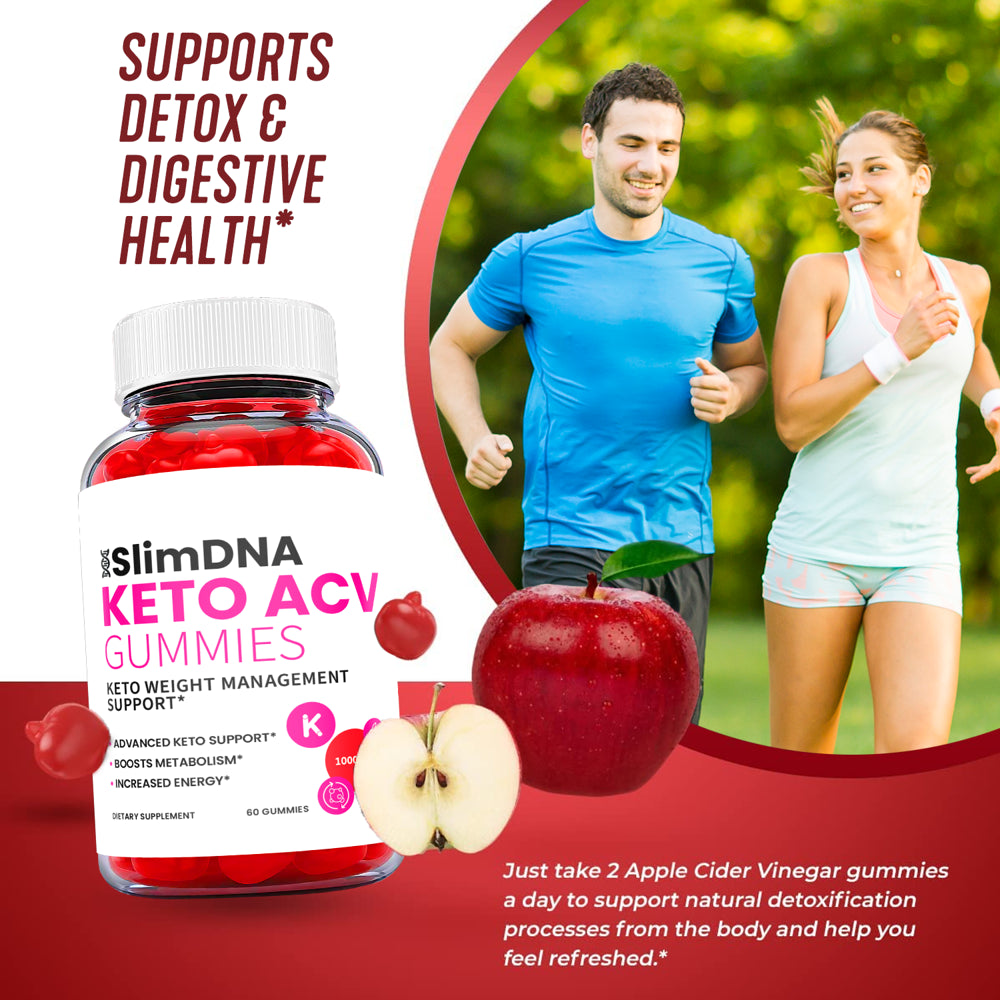 (2 Pack) Slim DNA Keto ACV Gummies - Supplement for Weight Loss - Energy & Focus Boosting Dietary Supplements for Weight Management & Metabolism - Fat Burn - 120 Gummies