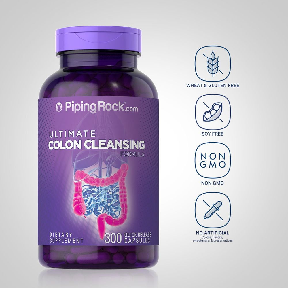 Ultimate Colon Cleanser | 300 Quick Release Capsules | Non-Gmo, Gluten Free | by Piping Rock