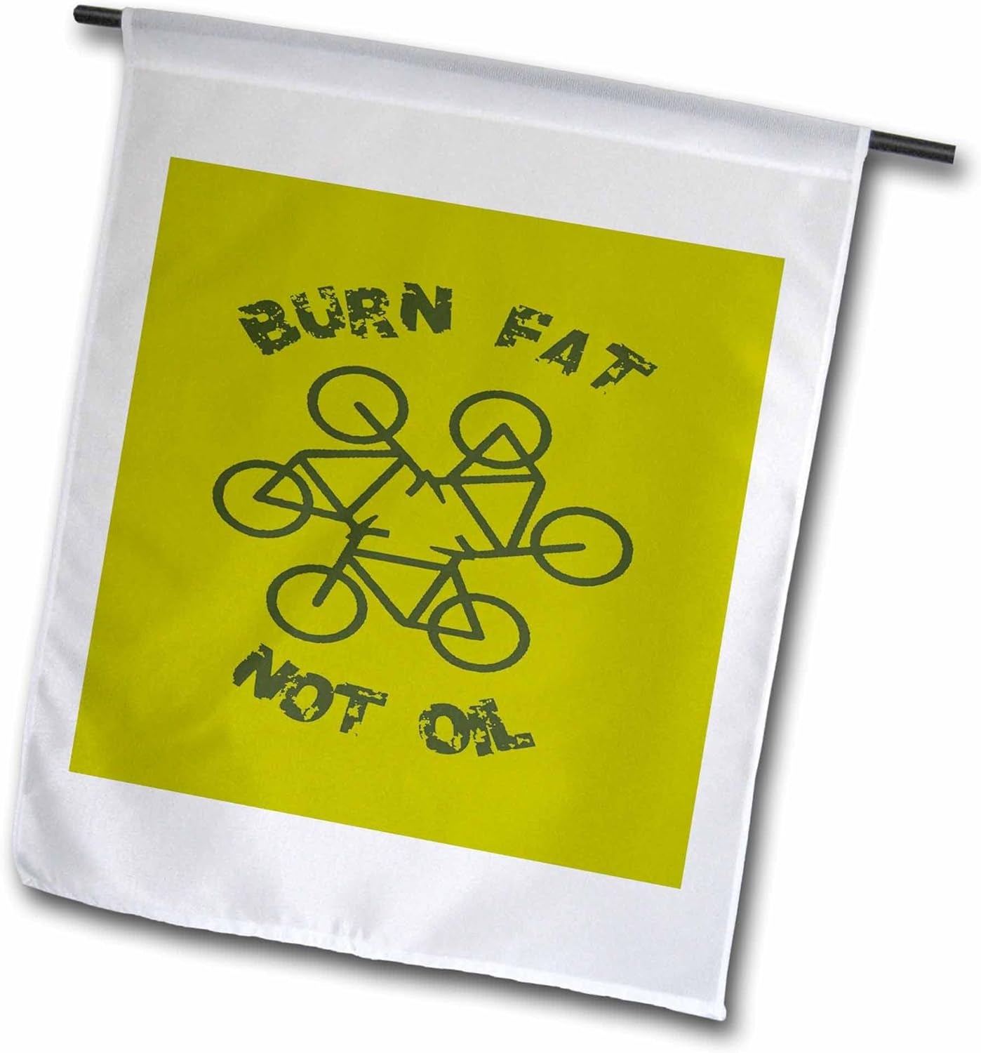 3Drose Burn Fat Not Oil Recycle Code Parody Green Graphic - Flags (Fl_355417_1)