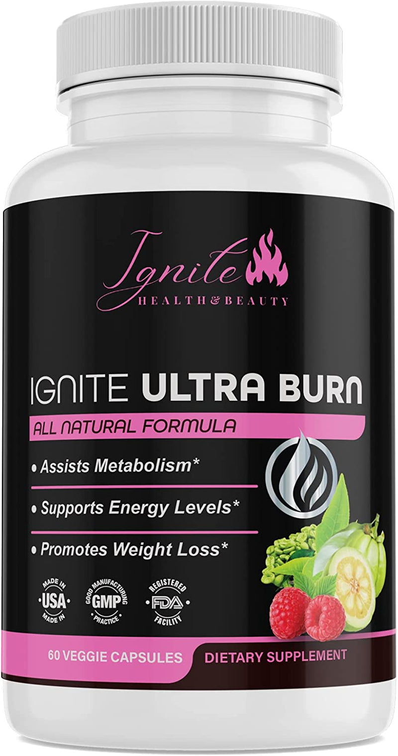 Ignite Ultra Burn Keto Ultra Burn Supplement, 30 Day, Advanced Ketogenic Formula with Rasberry Ketones, Garcinia Cambogia, Green Tea Aids in Appetite Suprression and Boosts Metabolism