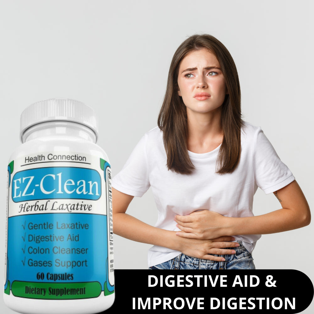 Ez-Clean Herbal Colon Cleanser, Weight Loss, Effective Detox and Digestive Pills - 60 Capsules