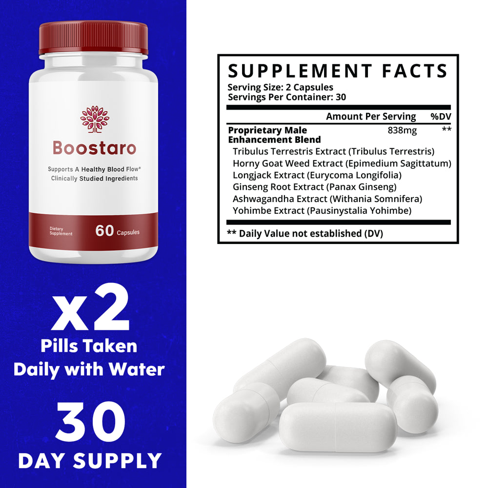 (2 Pack) Boostaro - Dietary Supplement - 120 Capsules