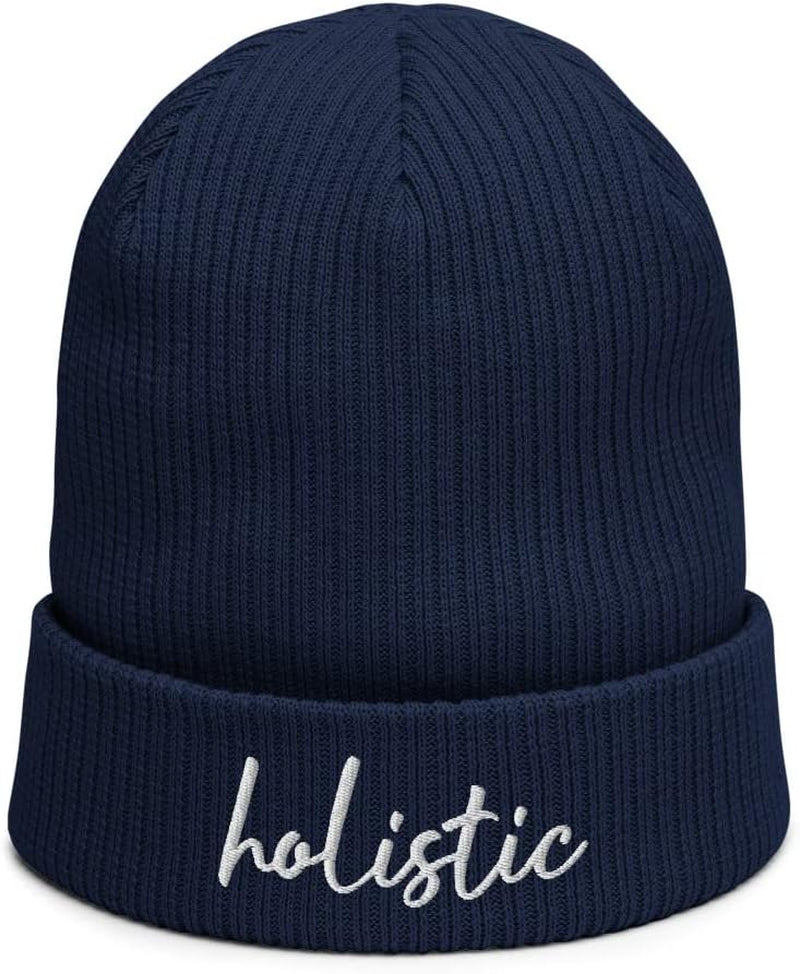 Holistic Embroidered Organic Beanie, Natural Immunity Hat, Healthy Immune System, Health, Nature Is Healing, Seed of Life