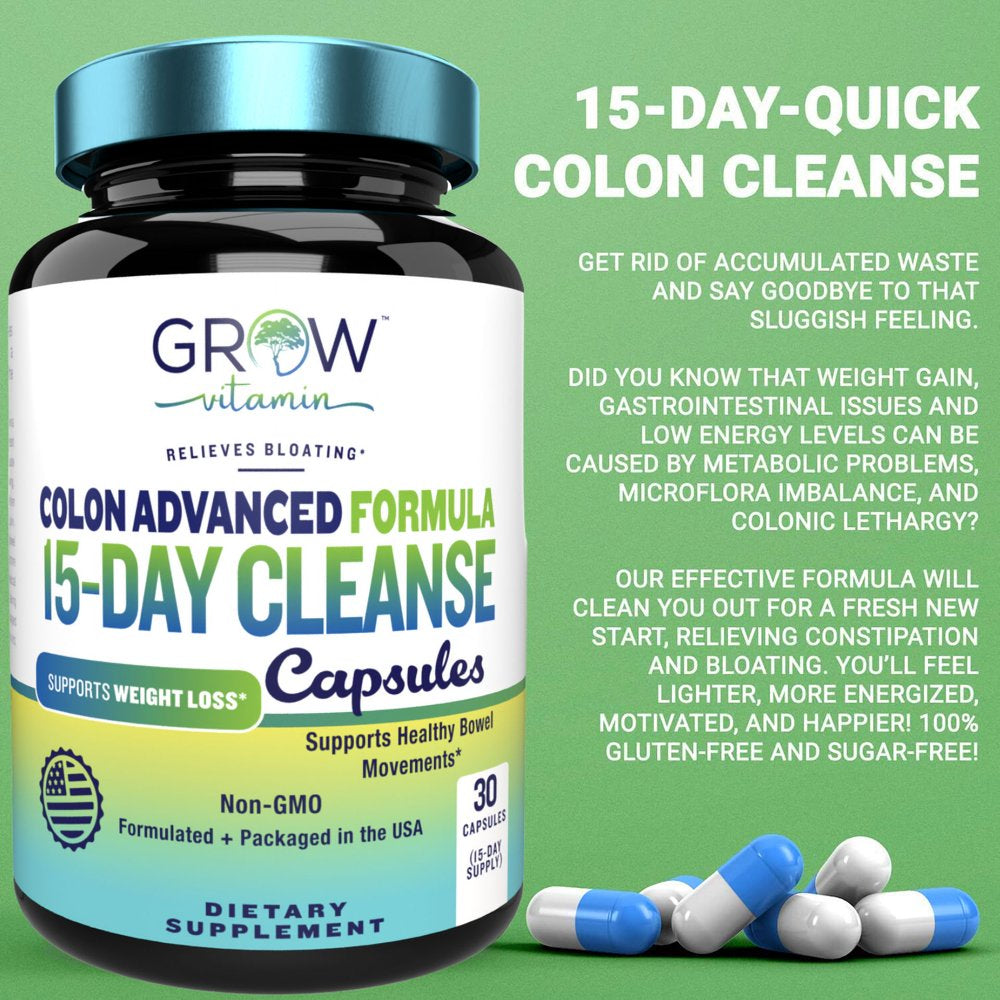 Colon: 15 Day Quick Cleanse to Support Detox, Weight Loss and Energy 30 Capsule