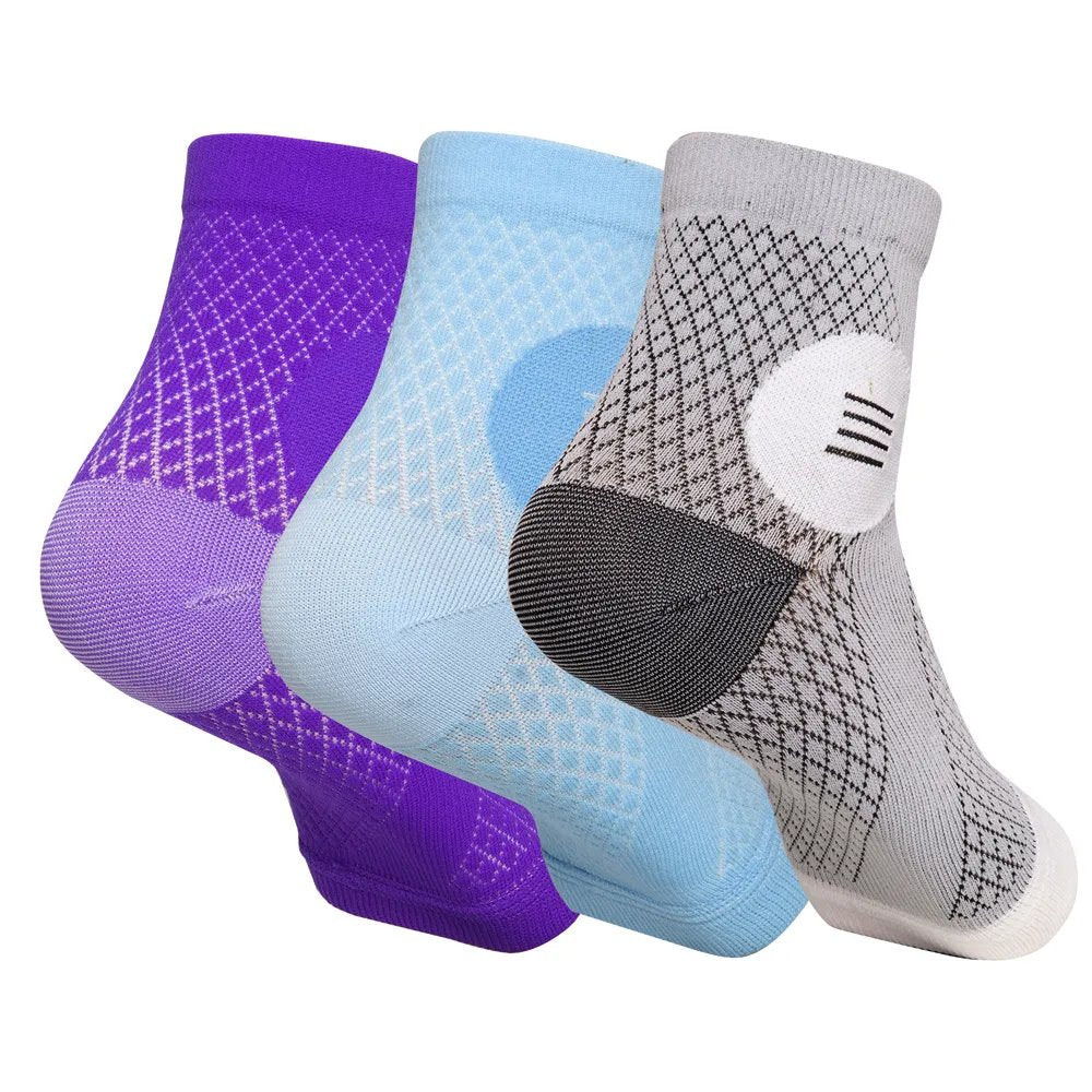 3Pairs Soothe Socks for Neuropathy Pain, Soothesocks for Neuropathy, Amrelieve Soothe Socks, Soothe Socks Arch Support, for Men & Women(Mutilcolor-Xl)