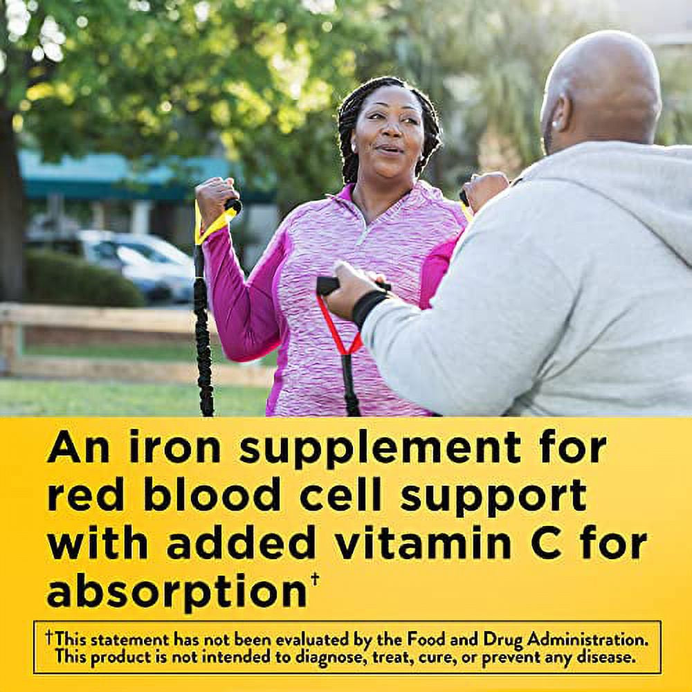 Nature Made Iron 18 Mg per Serving with Vitamin C, Dietary Supplement for Red Blood Cell Support, 60 Gummies, 30 Day Supply