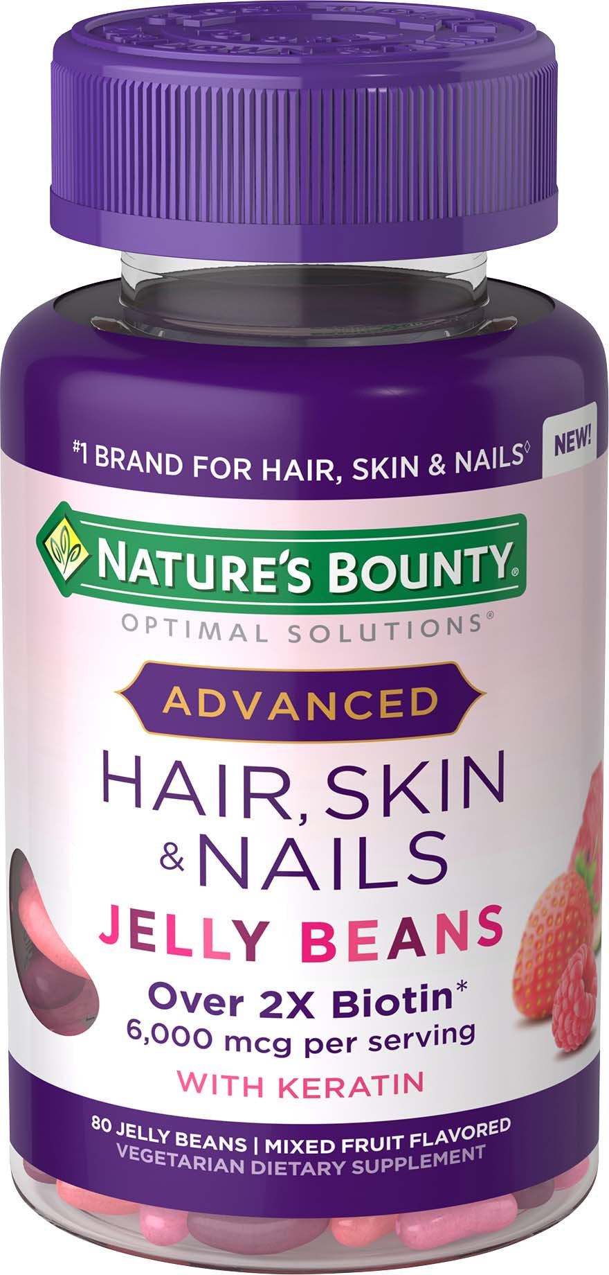 Nature'S Bounty Advanced Hair, Skin and Nail Biotin & Vitamins A, C, & E, 80 Count
