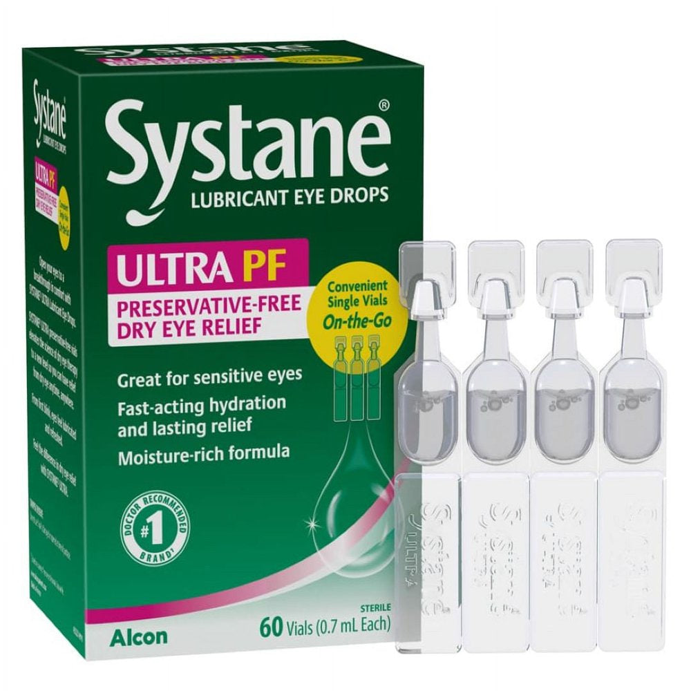 Systane Ultra Lubricant Single-Use Eye Drop Vials, 60 Count