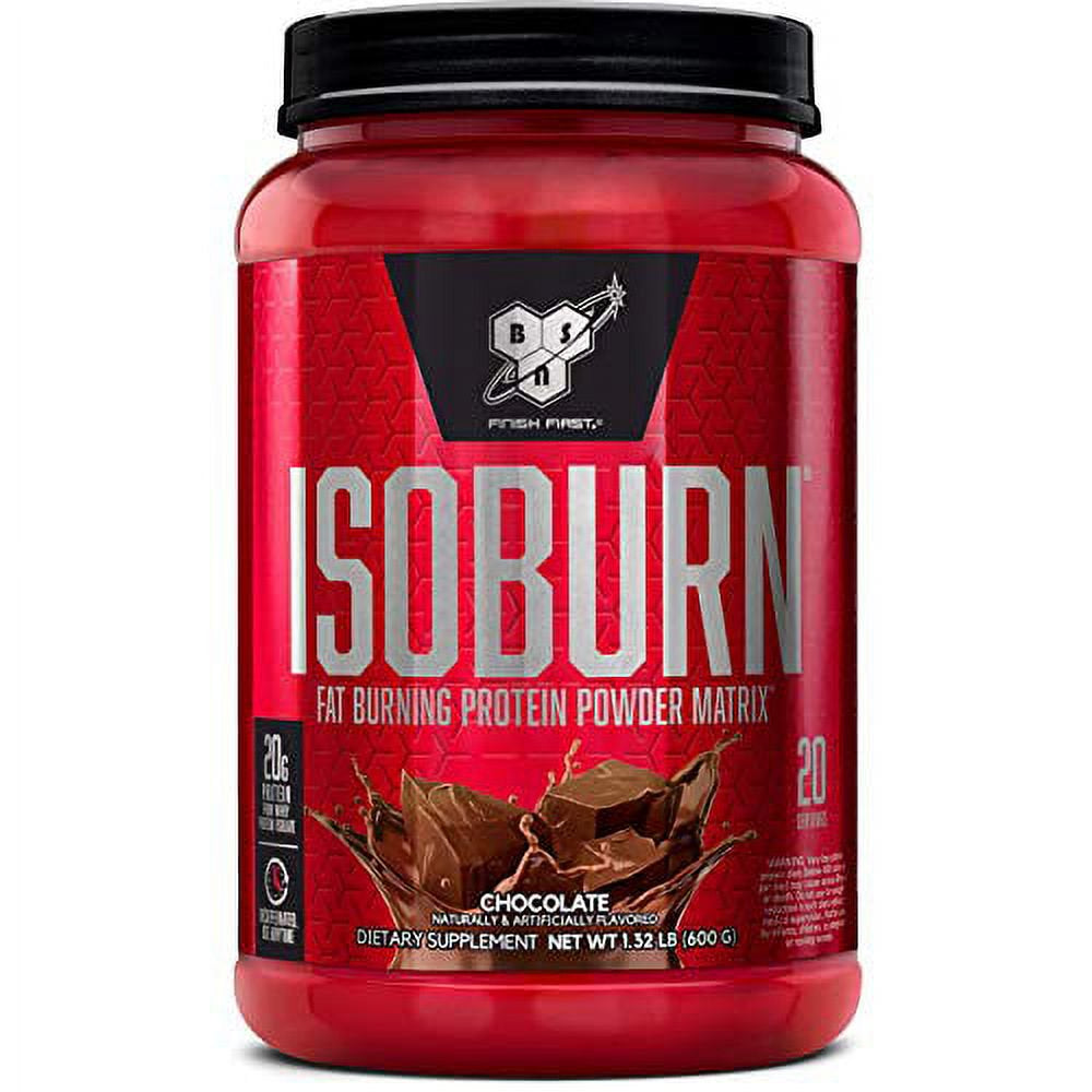 BSN ISOBURN, Lean Whey Protein Powder, Fat Burner for Weight Loss with L-Carnitine - Chocolate Milkshake, (20 Servings)