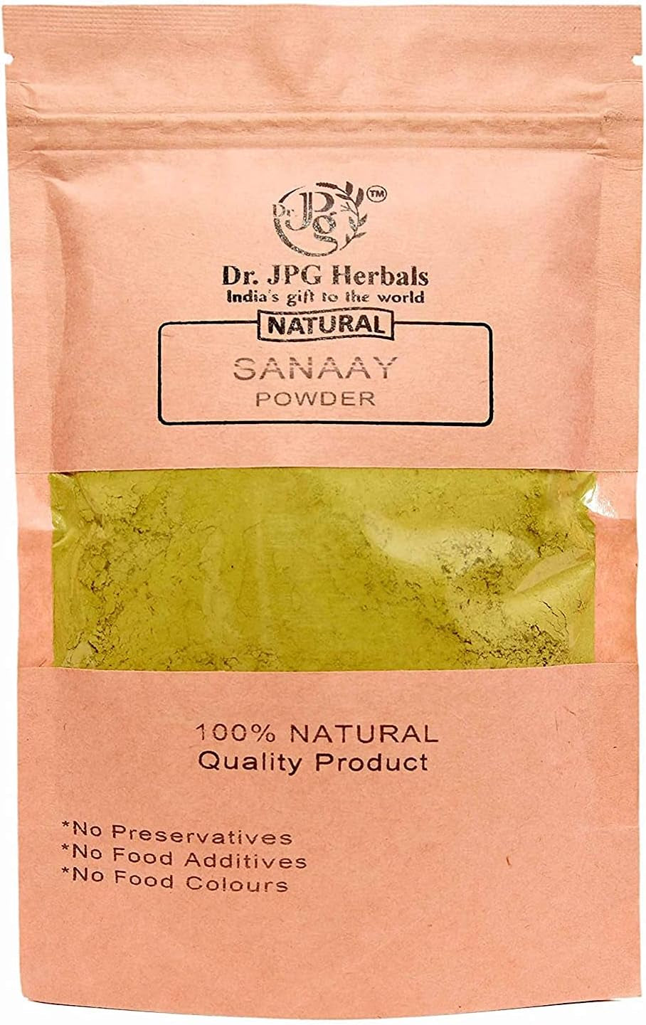 A.K. Dr. JPG 100% Natural Sanaay Leaves Powder (200G) | ISO Certified | FSSAI Certified |100G X 2Pc=200G