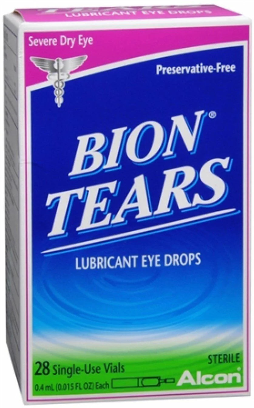 Bion Tears Lubricant Drops Dry Eye, No Preservative Sterile, 28 Ct, 3-Pack