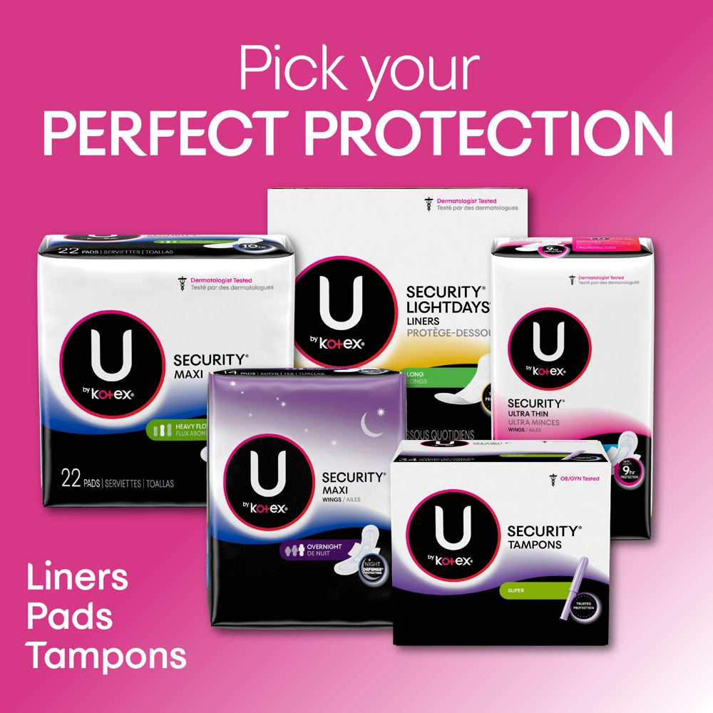 U by Kotex Feminine Pad Ultra Thin 03904 22 per Bag