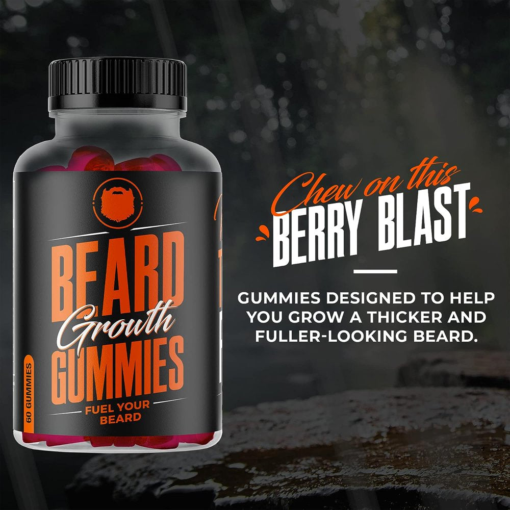 Wild Willies Beard Growth Gummies, Berry Blast, 60 Ct