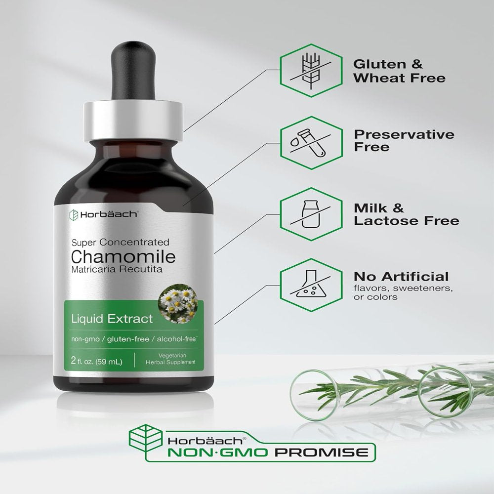 Chamomile Liquid Extract | 2 Oz | Vegetarian & Alcohol Free | by Horbaach