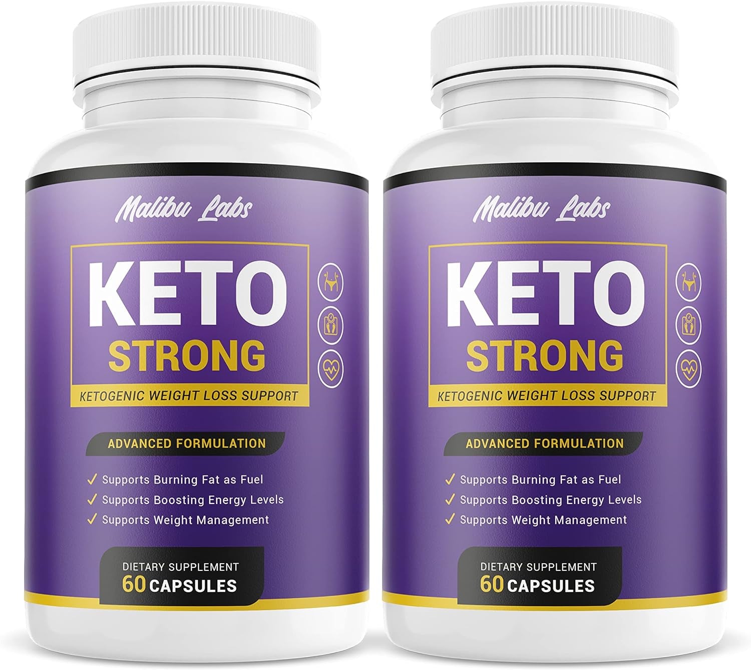 (Official) Keto Strong, Advanced Ketogenic Pill Shark Formula 1300Mg, Made in the USA, (2 Bottle Pack), 60 Day Supply Tank