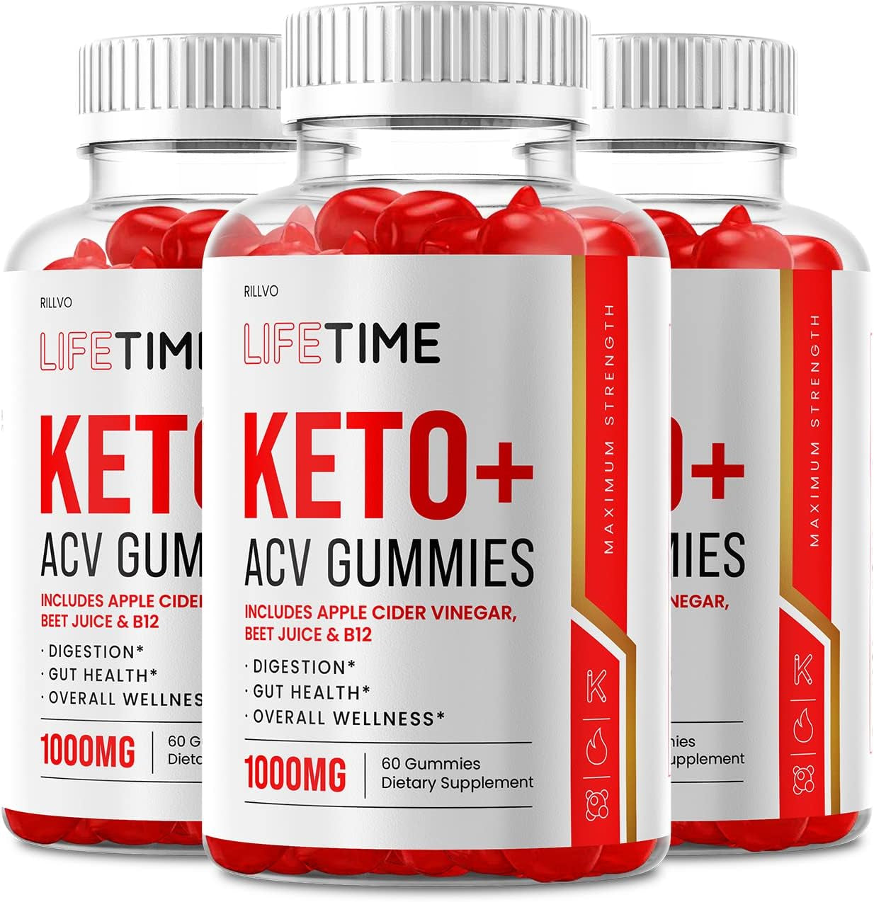 (3 Pack) Lifetime Keto Gummies - Advanced Formula Life Time Keto ACV Gummies (180 Gummies)