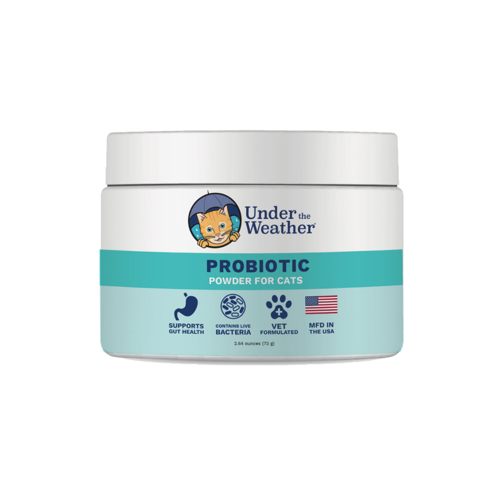 Under the Weather Pet | Probiotic Powder for Cats | Vet Formulated Probiotic Supplement for Digestive Gut Health