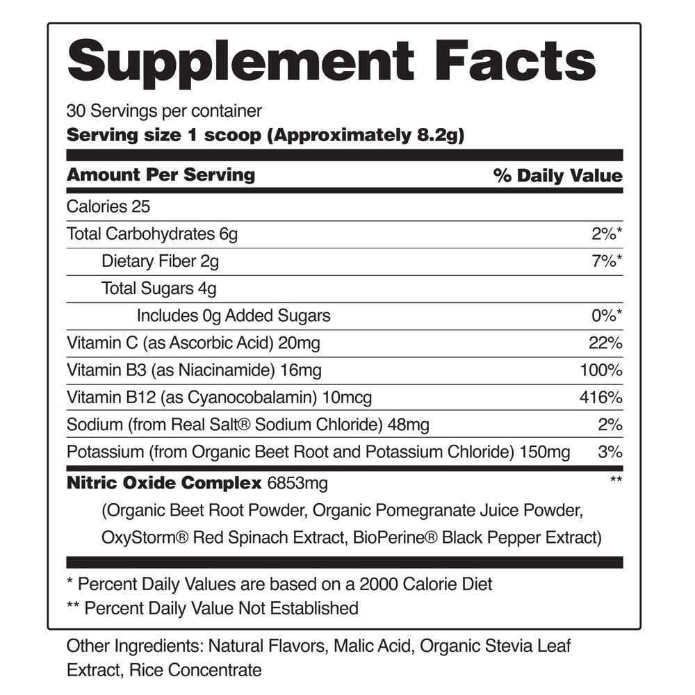 Snap Supplements Nitric Oxide Beet Root Powder Cherry Lime - Support Heart Health, 250G