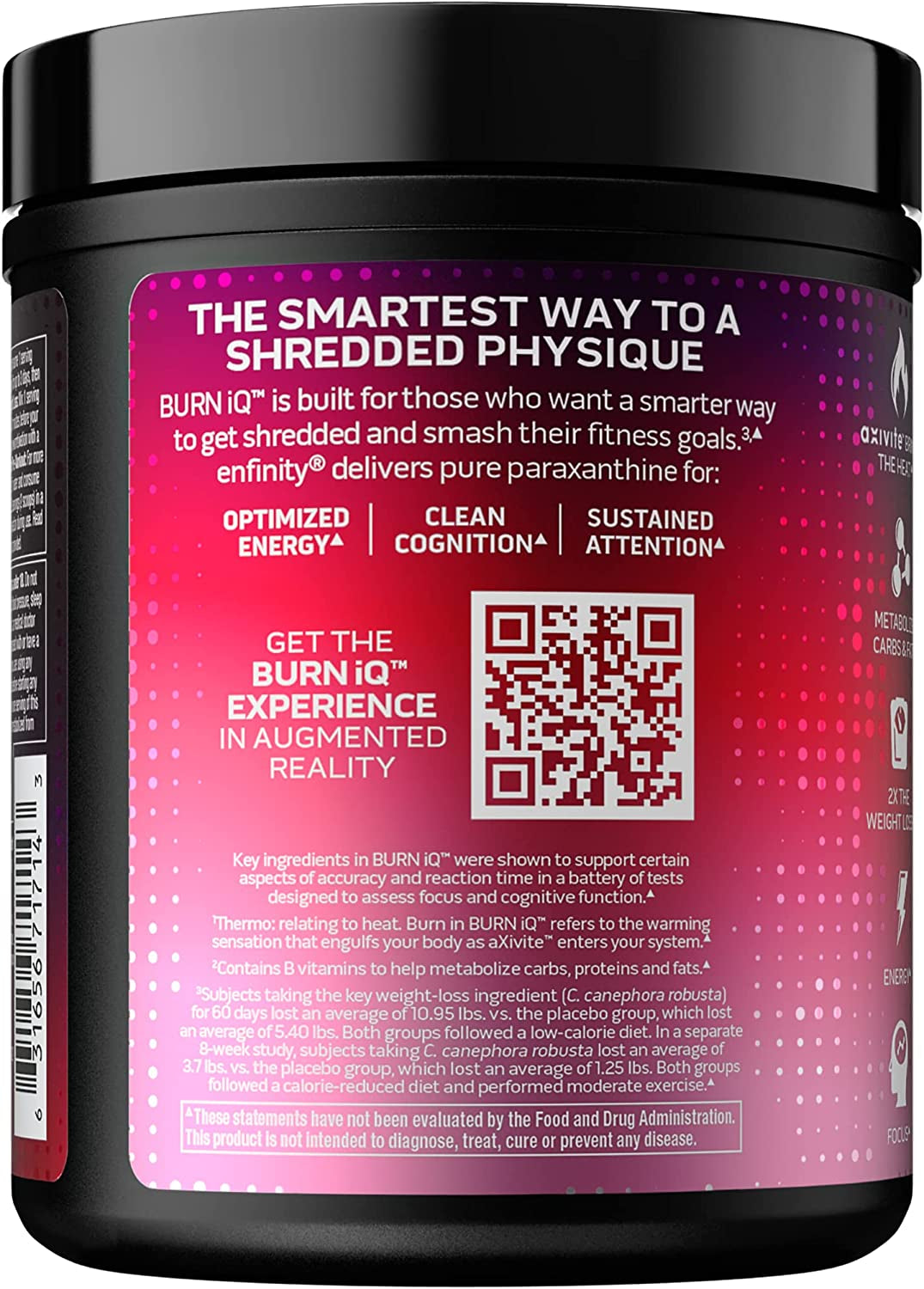 Muscletech Burn IQ Smart Thermo Supplement Fueled with Paraxanthine Enhanced Energy & Cognition for Men and Women Sweet Heat (50 Servings)