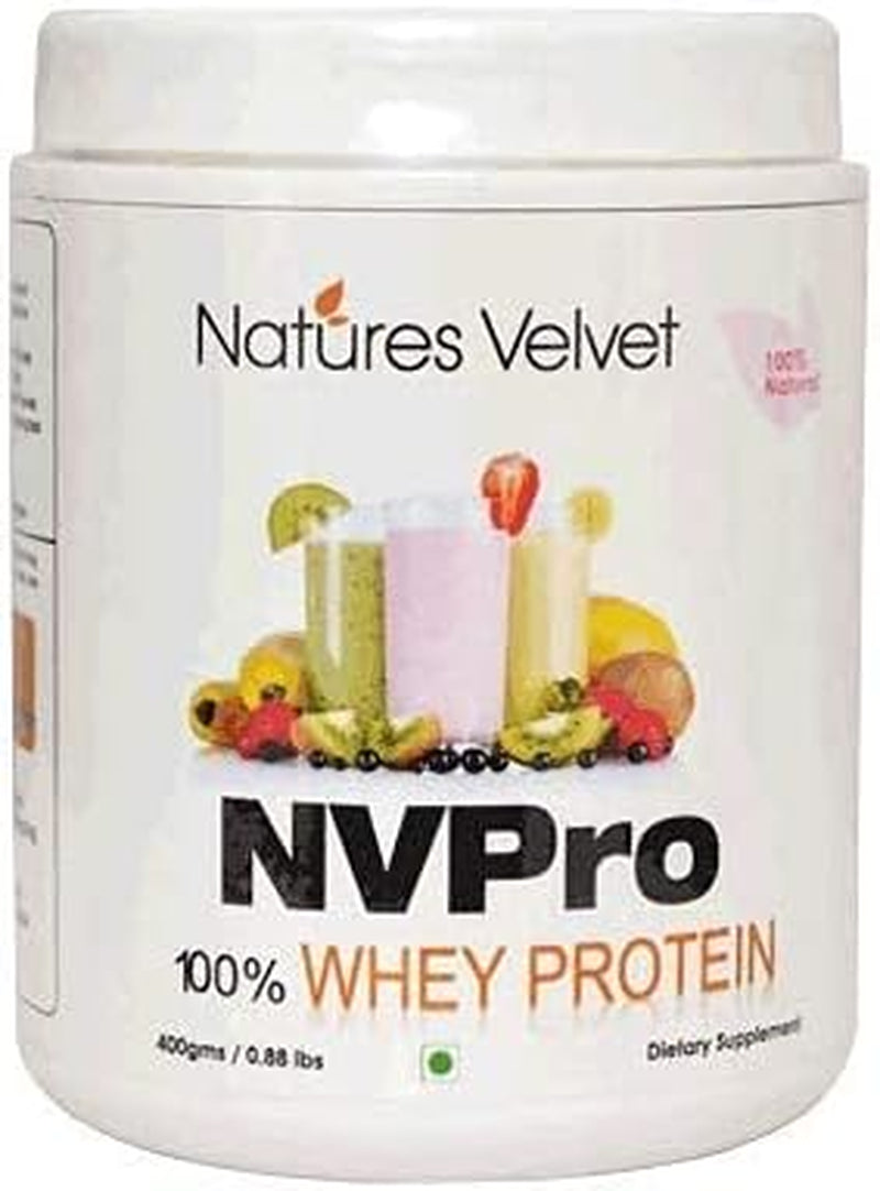 Pexal Natures Velvet Lifecare, NVPRO, 100% Whey Protein, 400Gms, Natural and Vegetarian - Pack of 1