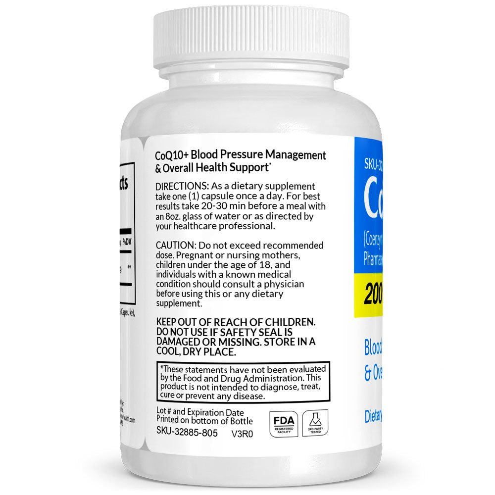 Coq10 Pharmaceutical Grade OTC, Extra Strength Supplement, 30 Ct, Vitasource