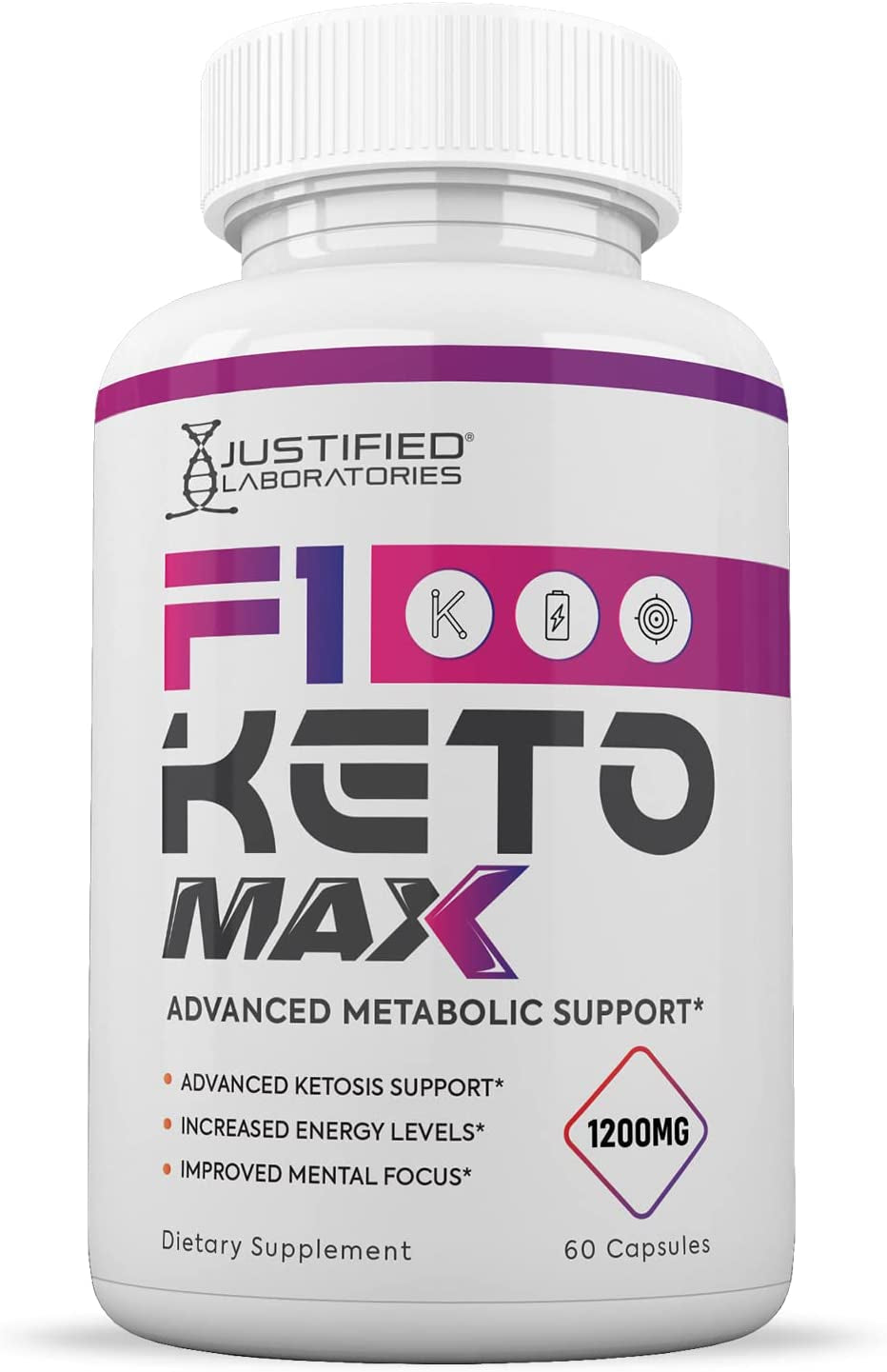 (5 Pack) F1 Keto Max 1200MG Pills Includes Apple Cider Vinegar Gobhb Strong Exogenous Ketones Advanced Ketogenic Supplement Ketosis Support for Men Women 300 Capsules