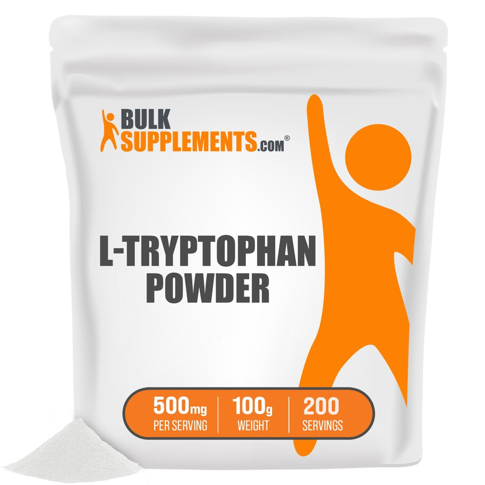 Bulksupplements.Com L-Tryptophan Powder - Sleep Supplement - Serotonin Supplement - Sleep Aid Natural - L-Tryptophan 500Mg (100 Grams - 3.5 Oz)