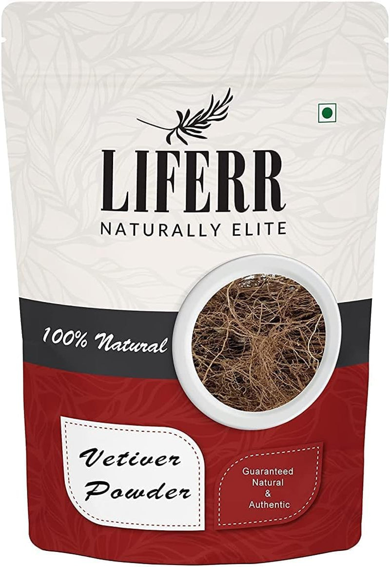 PUB LIFERR Vetiver Powder | Khus Root Powder | Vetiveria Zizanioides Powder | Khuskhus | Ramachham | खस की जड़ | 100G