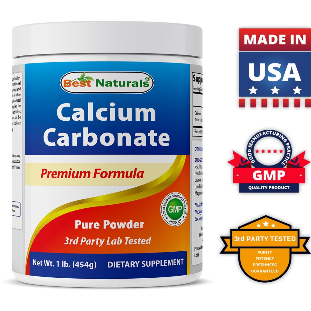 2 Pack Best Naturals Calcium Carbonate Powder 1 Pound (Total 2 Pounds) - Food Grade