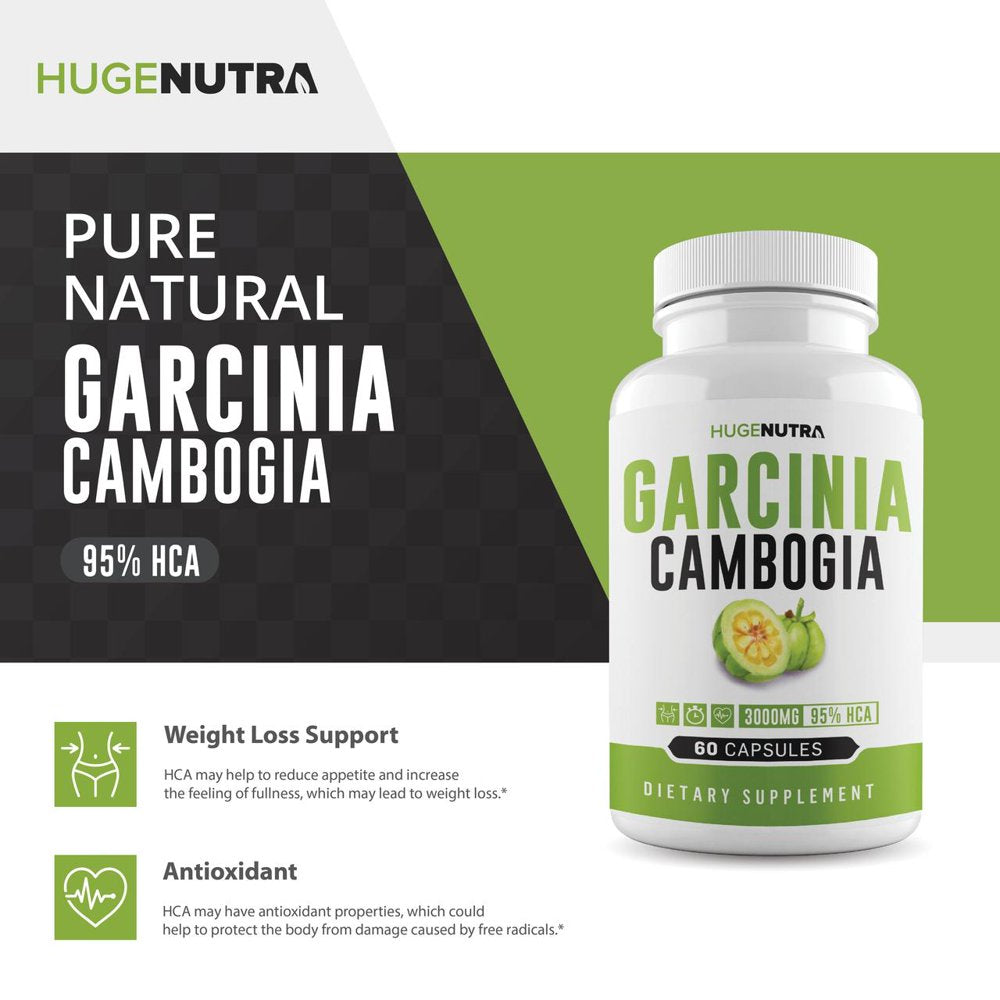 (3 Pack) Garcinia Cambogia Extract - 95% HCA 3000Mg Capsules - Weight Loss Supplement - Burn Fat & Boost Metabolism, High Potency Diet Pills for Men & Women