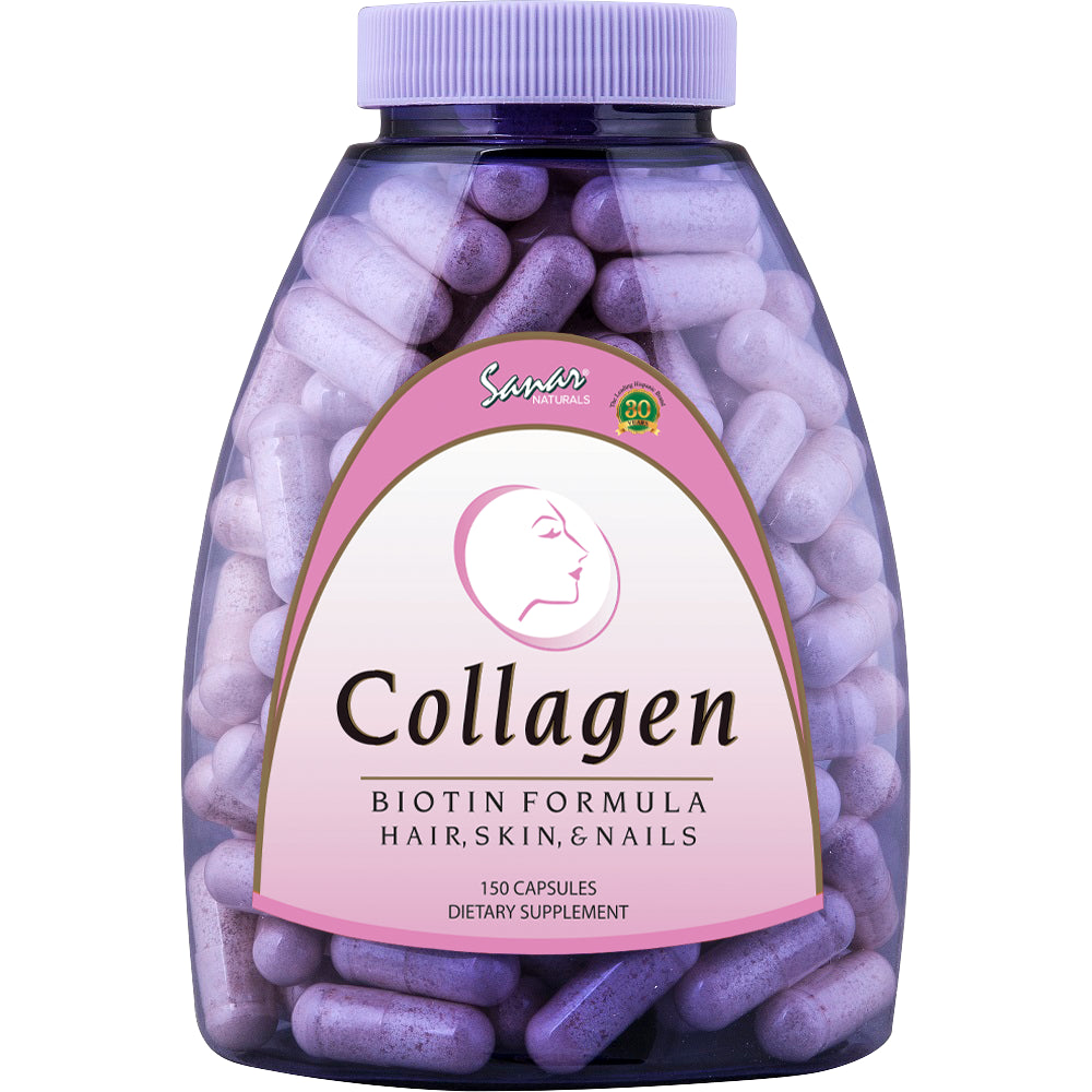 Collagen Pills with Biotin, Vitamin C - Hair Growth, Strong Nails, Biotin Vitamins for Hair Skin and Nails - Collagen Biotin Formula - Hydrolyzed Collagen Peptides Supplement, 150 Capsules