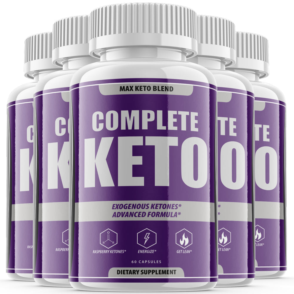 (5 Pack) Complete Keto - Keto Complete Diet Pills Capsules Supplement, Complete Ketogenic Diet for Beginners, Ketones Slim Pills for Energy, Focus - Ketones for Men Women - 300 Capsules