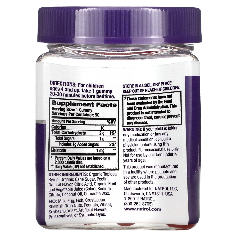 Natrol, Kids, Melatonin, Ages 4+, Berry, 90 Gummies