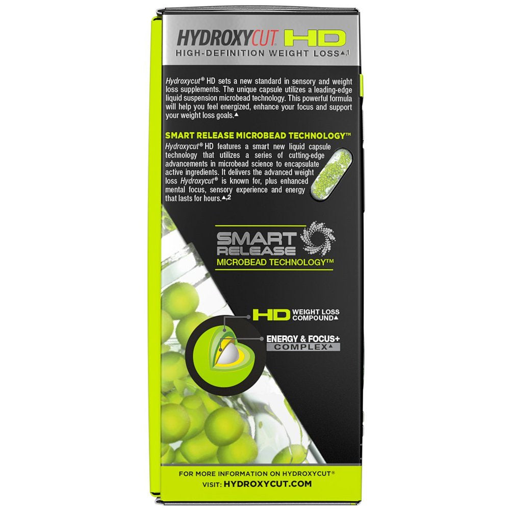 Hydroxycut HD Weight Loss Supplements, Delivers Hours of Energy, Enhanced Mental Focus & Metabolism Booster, 60 Pills