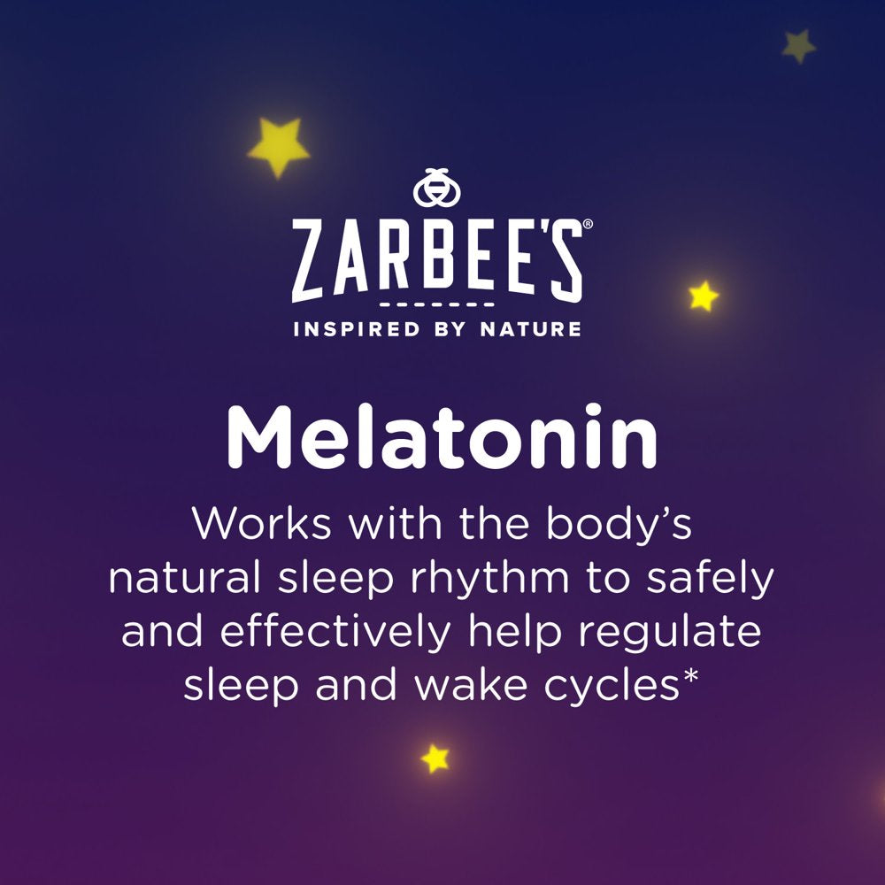 Zarbee’S Kids Sleep 1Mg Melatonin Gummies, Non-Habit Forming, Berry, 50Ct