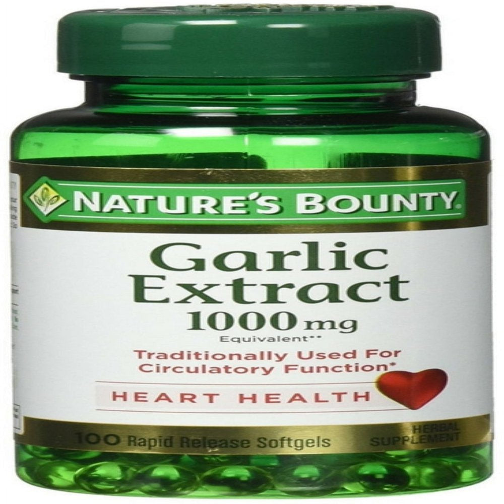 Nature'S Bounty Garlic 1000 Mg Softgels 100 Ea (Pack of 2)