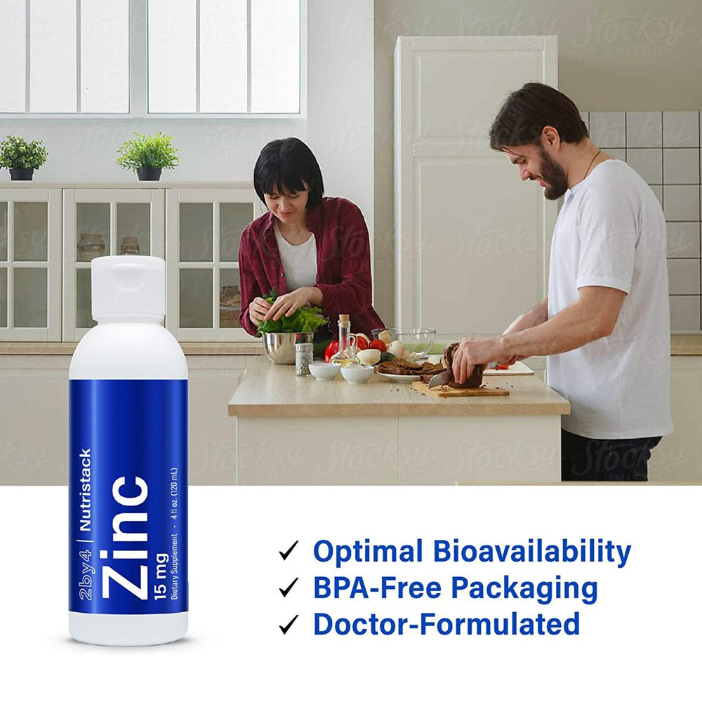 2By4 Zinc Liposomal Liquid Vitamin Supplement Immune Health 15Mg, 4 Fluid Oz