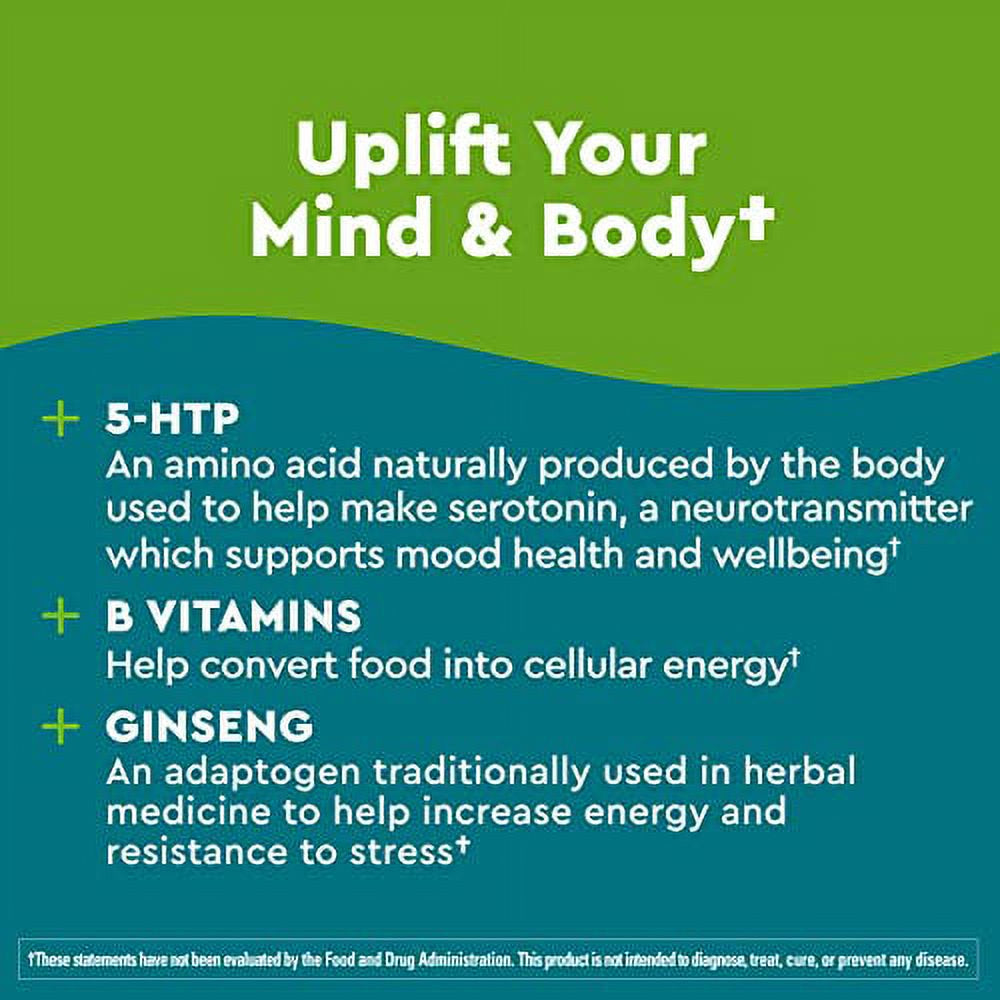 Nature Made Wellblends Positive Mood & Energy, 5HTP, Thiamin, Niacin, Vitamin B6, Vitamin B12, and Pantothenic Acid, plus Ginseng, 24 Softgels