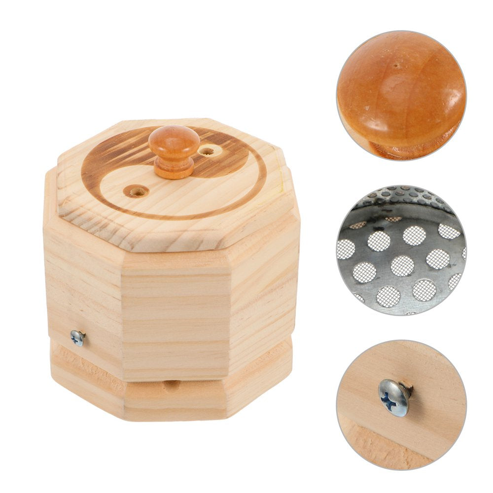 NUOLUX Moxa Box Moxibustion Burner Wood Naval Bamboo Portable Acupuncture Massager Stick Cone Roller Heating Cupping