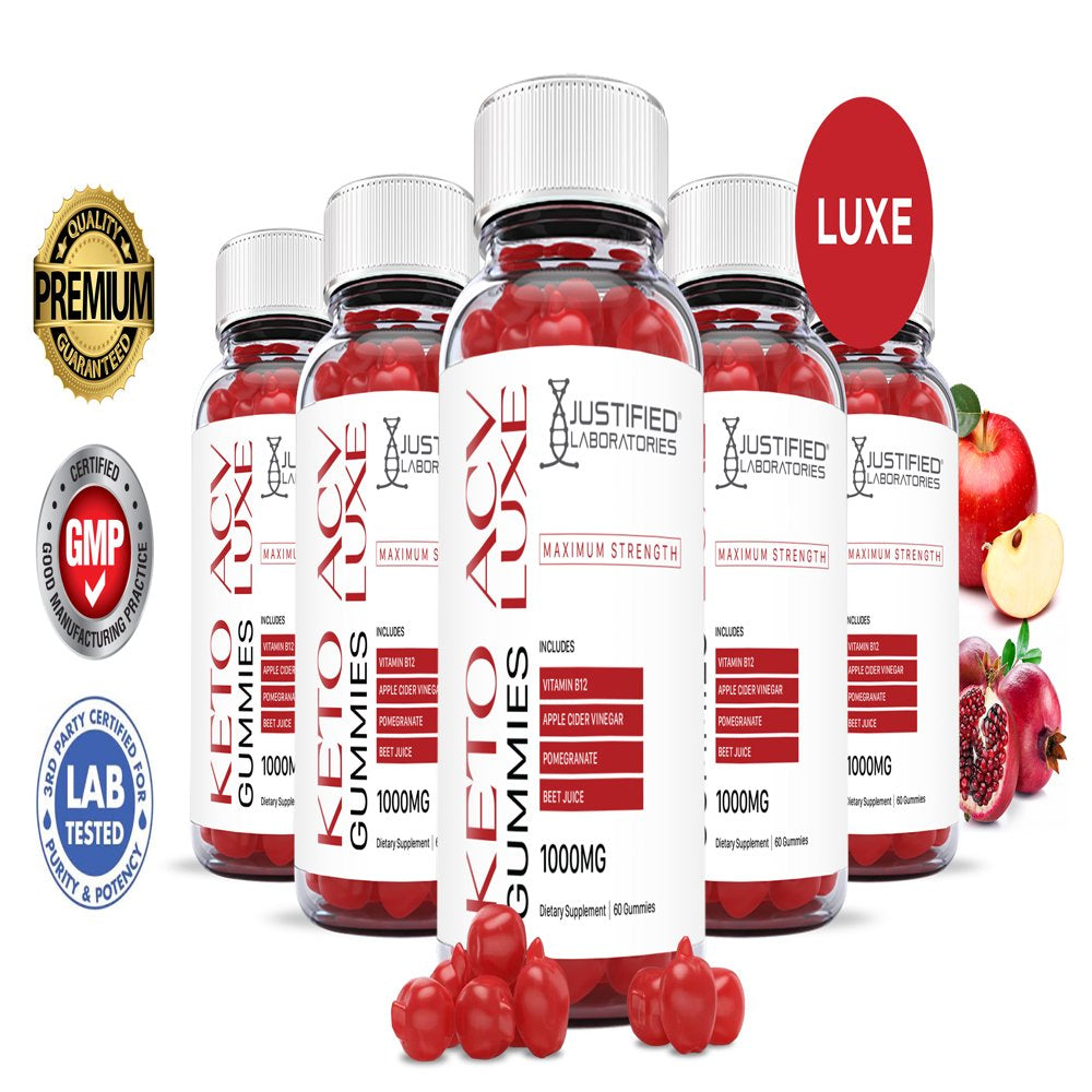 (5 Pack) Luxe Keto ACV Gummies 1000MG Dietary Supplement 300 Gummys