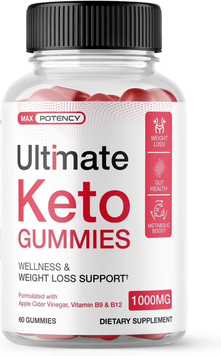 Zonata (1 Pack) Ultimate Ketos ACV Gummies, Ultimate Ketosis Gummy Bears, 60 Count