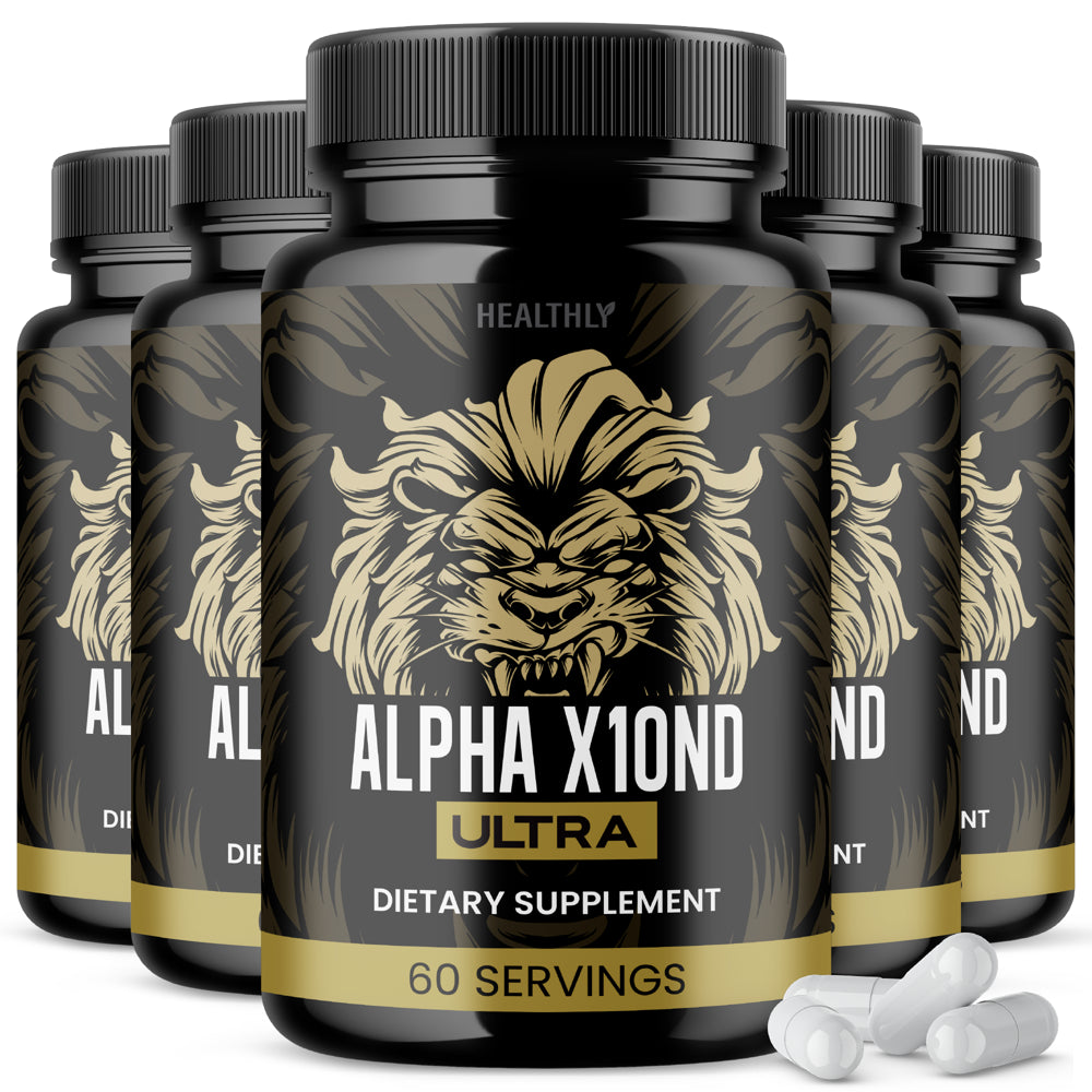 (5 Pack) Alpha X10Nd Ultra Supplement Powder Pills Alpha X 10 ND Ultra Advanced Formula Package (300 Capsules)